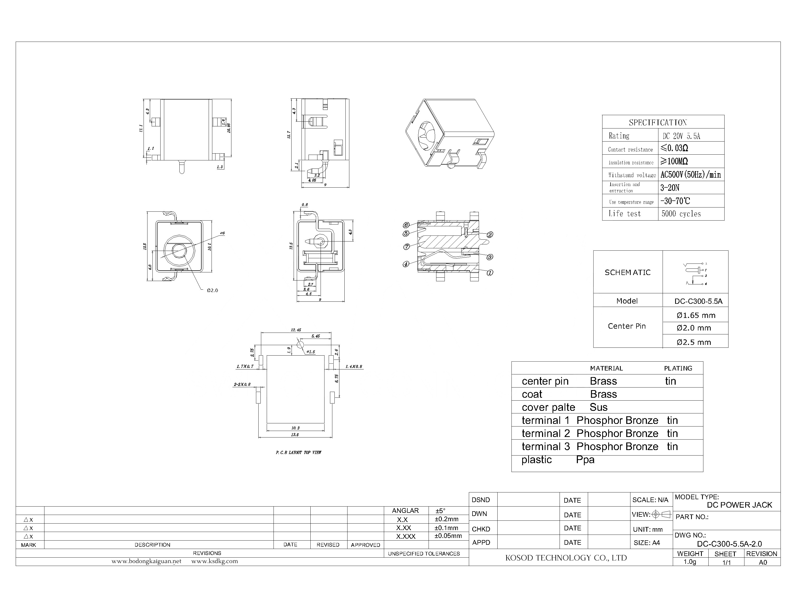 DC-C300-5.5A-2.0